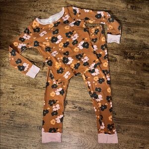 Carter's Floral Kids Pajama Set - Brown and Pink